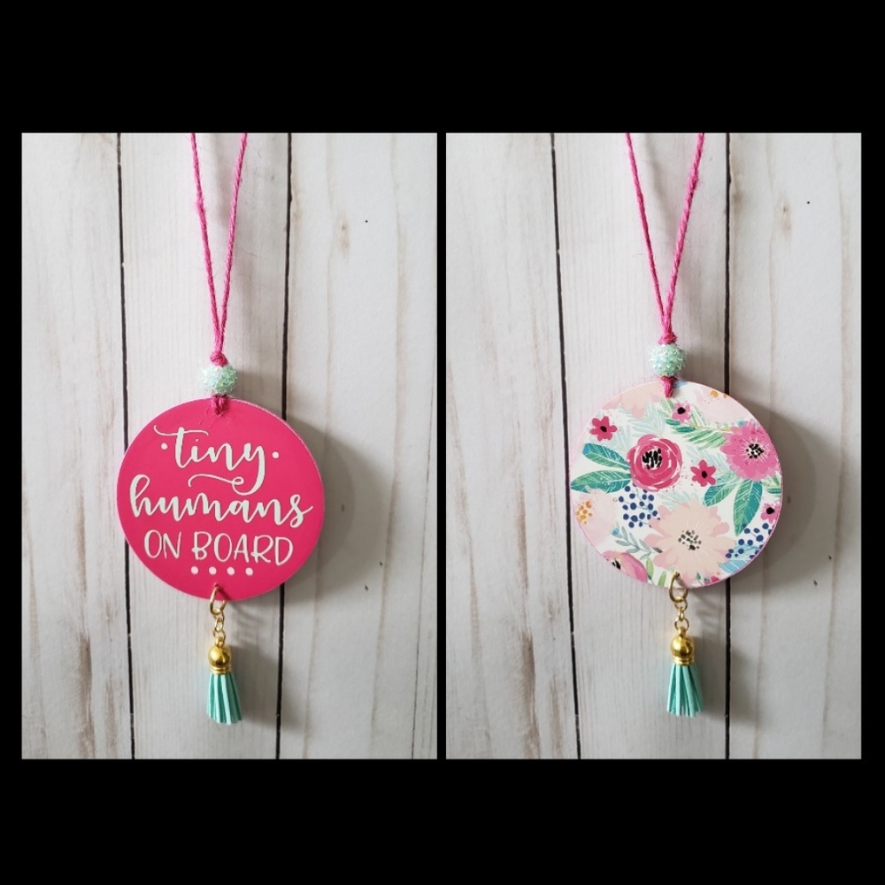 Rearview mirror car charm